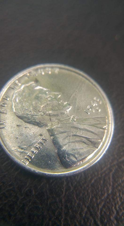 1943-Wheat-Penny-Struck-Through-Debris?